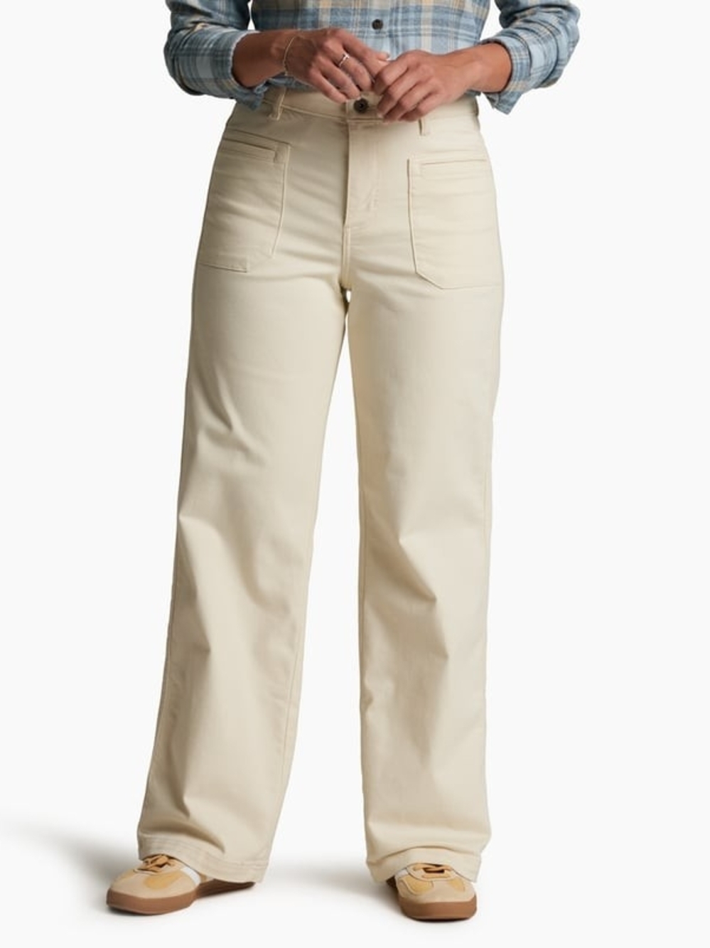 High-Rise Wide-Leg Women’s Jeans in Cream